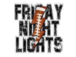 Friday Night Lights text with football graphic